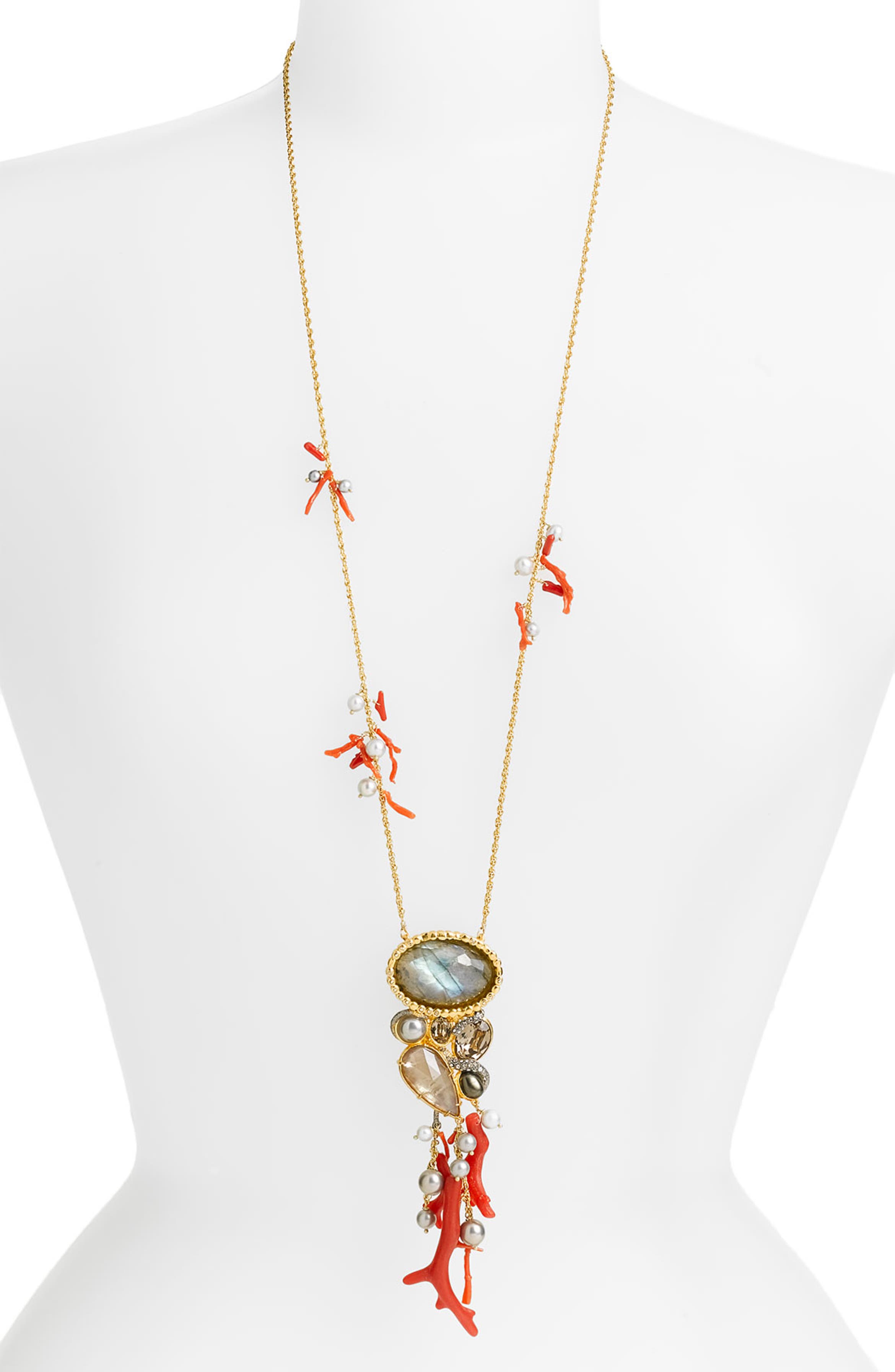 Alexis Bittar 'Elements' Framed Labradorite Long Necklace