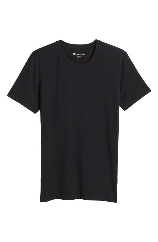 Mizzen + Main Knox Solid Black Performance T-shirt In Black