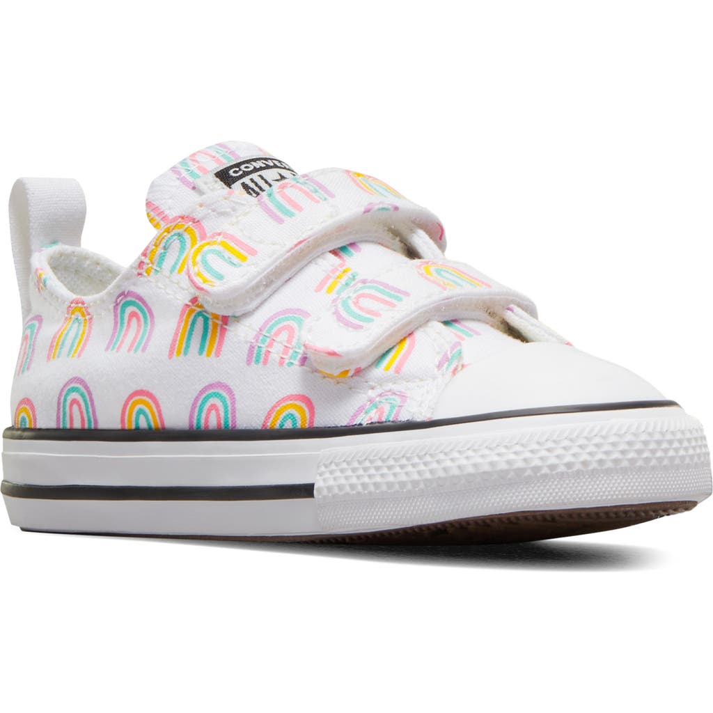Converse Chuck Taylor® All Star® 2v Rainbow Print Sneaker In White/grape Fizz/amarillo