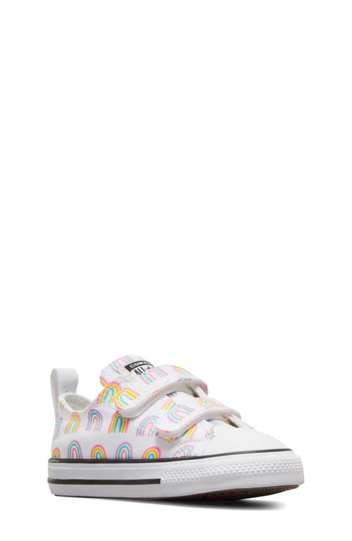 Converse Chuck Taylor® All Star® 2v Rainbow Print Sneaker In White/grape Fizz/amarillo
