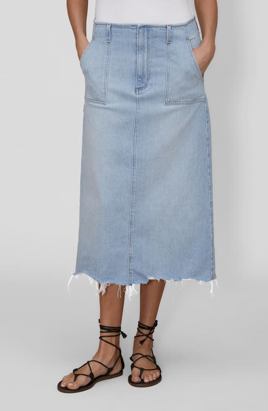 Shop Le Jean Jocelyn Denim Skirt In Field Of Dreams