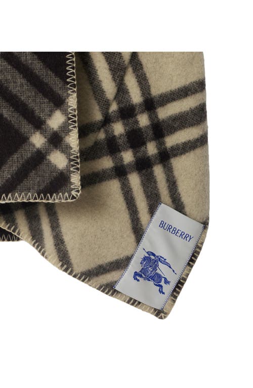 Burberry Catherine Tie Bar Check Hooded Wool Cape In Candle