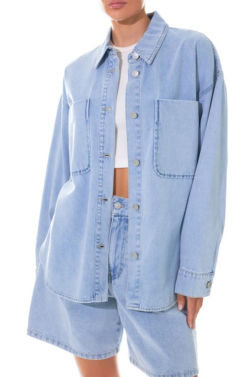 Shop Grey Lab Pocket Denim Shirt Jacket In Light Denim