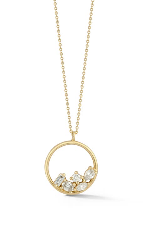 Alexa Jordyn Mixed Diamond Nesting Pendant Necklace