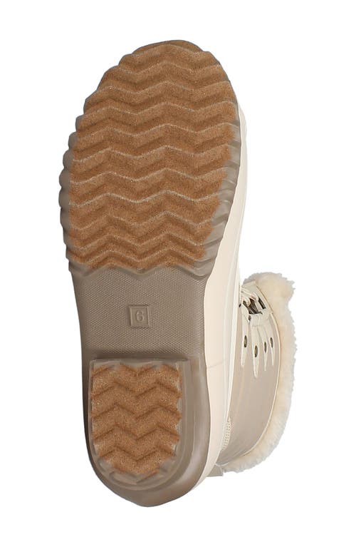 Khombu Denise Faux Fur Lined Boot In Off White