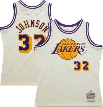 Magic Johnson Los Angeles Lakers Mitchell & Ness Name & Number Pullover  Hoodie - Gold