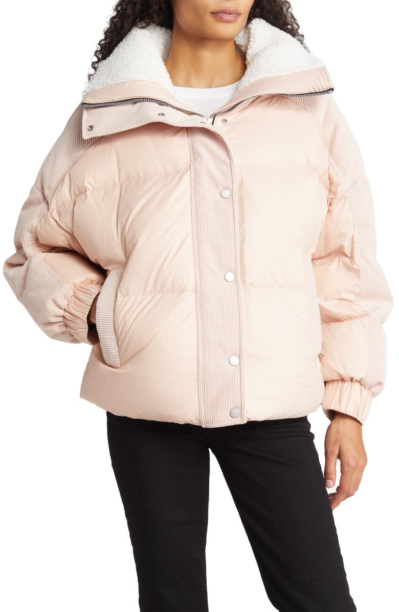 Moose Knuckles Elmira Faux Shearling Collar Down Puffer Jacket | Nordstrom