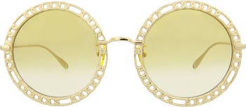 Gucci 53mm round 2024 sunglasses