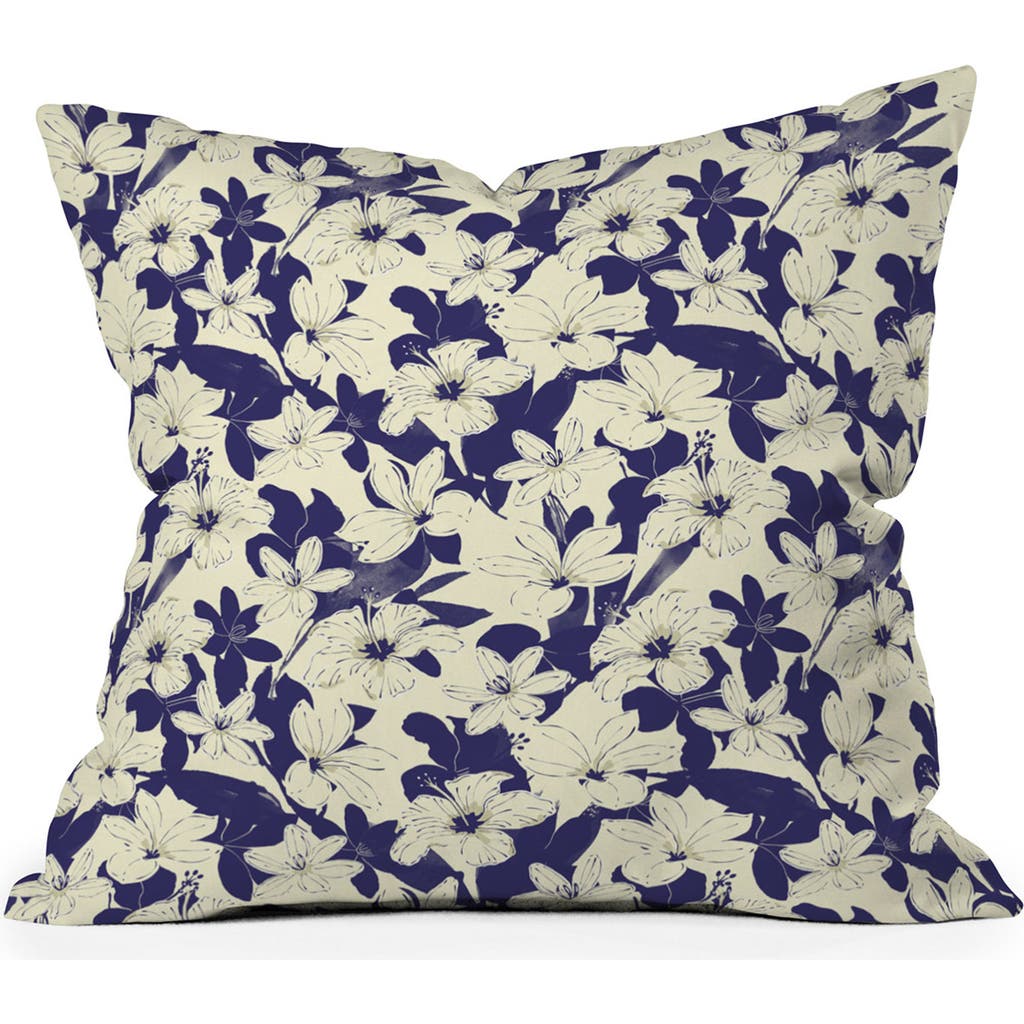 Deny Designs Modern Abstract Print Throw Pillow In Blue