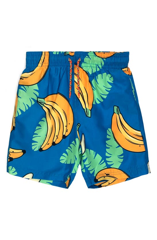 Appaman Kids' Banana Print Swim Trunks In Bananas