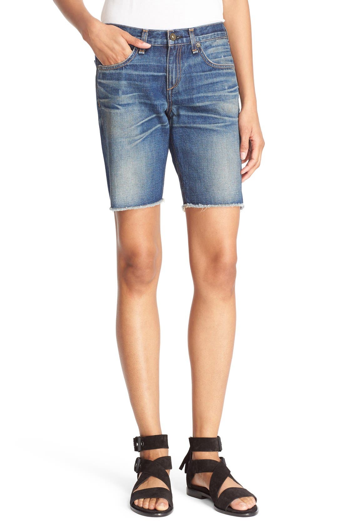 rag & bone/JEAN Distressed Denim Walking Shorts (Gia) Nordstrom