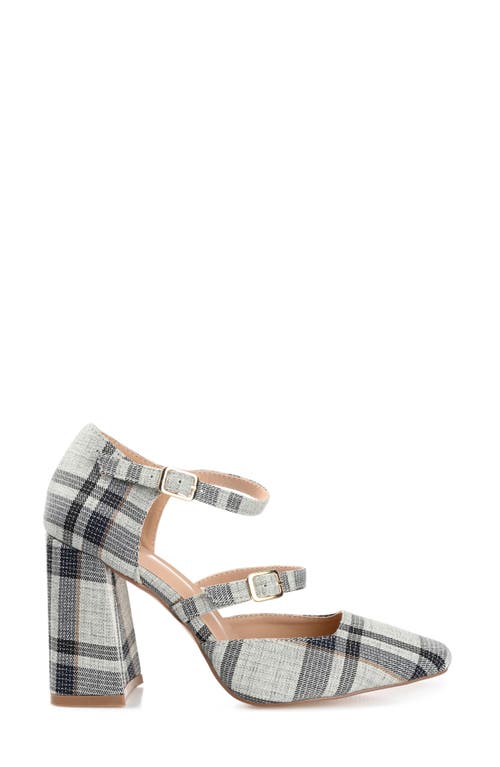 Shop Journee Collection Isadorah Pump In Plaid/black