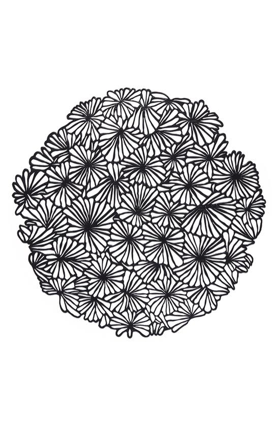 Chilewich Daisy Round Placemat In Black