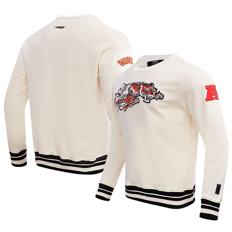 Pro Standard Cream Cincinnati Bengals Retro Classics Fleece Pullover Sweatshirt