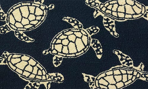 R16 Home Sea Turtle Doormat In Indigo