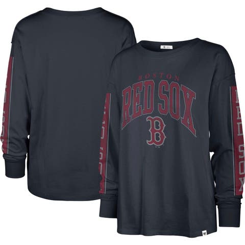 Women's '47 Navy Boston Red Sox Statement Long Sleeve T-Shirt