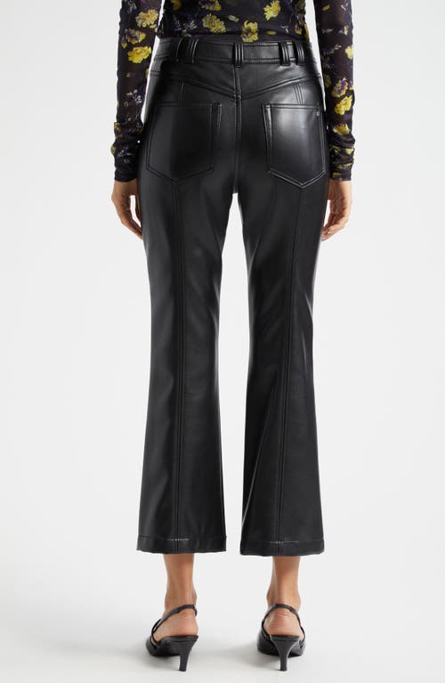 Shop Cinq À Sept Wallace Faux Leather Crop Pants In Black