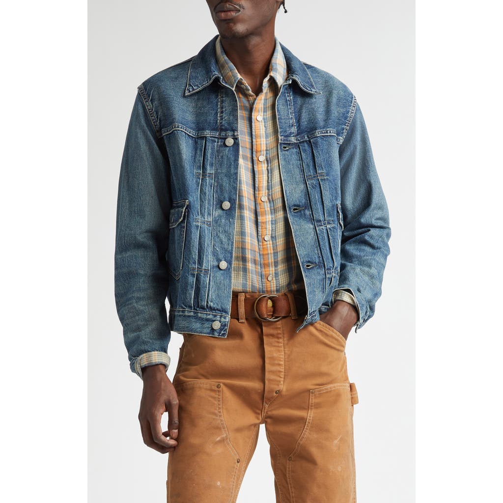 Double RL Type 2 Roughout Denim Trucker Jacket in Westview Wash