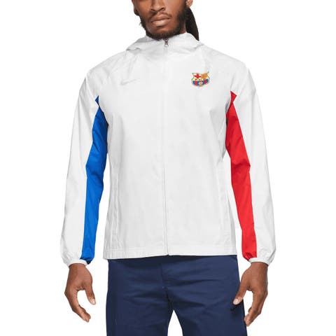 Men's Nike White/Light Blue Los Angeles Dodgers Rewind Warmup V-Neck Pullover Jacket Size: Medium