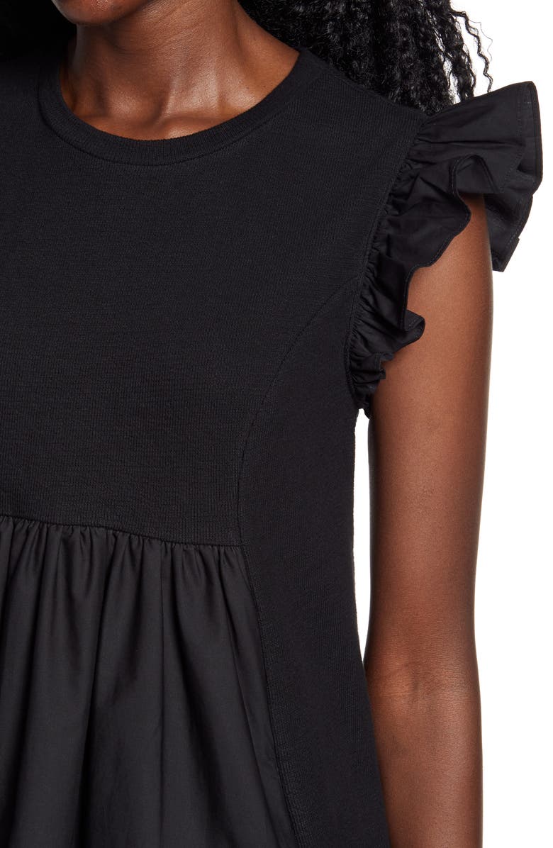 English Factory Mixed Media Ruffle Dress Nordstrom