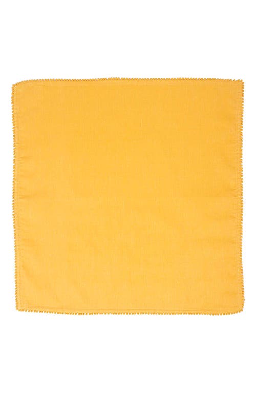 Juliska Berry Trim Blush Napkin, Set Of 4 In Saffron