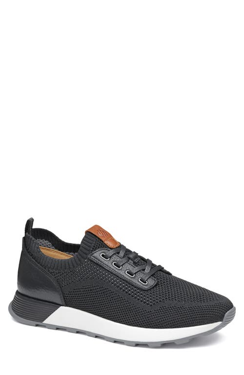 Johnston & Murphy Kinnon Jogger Sneaker In Black Knit