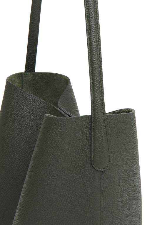 Shop Mansur Gavriel Everyday Cabas Leather Hobo Bag In Seaweed