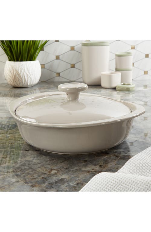 Berghoff Leo Balance 4-piece Ceramic Covered Caserole Dish In Green/ivory
