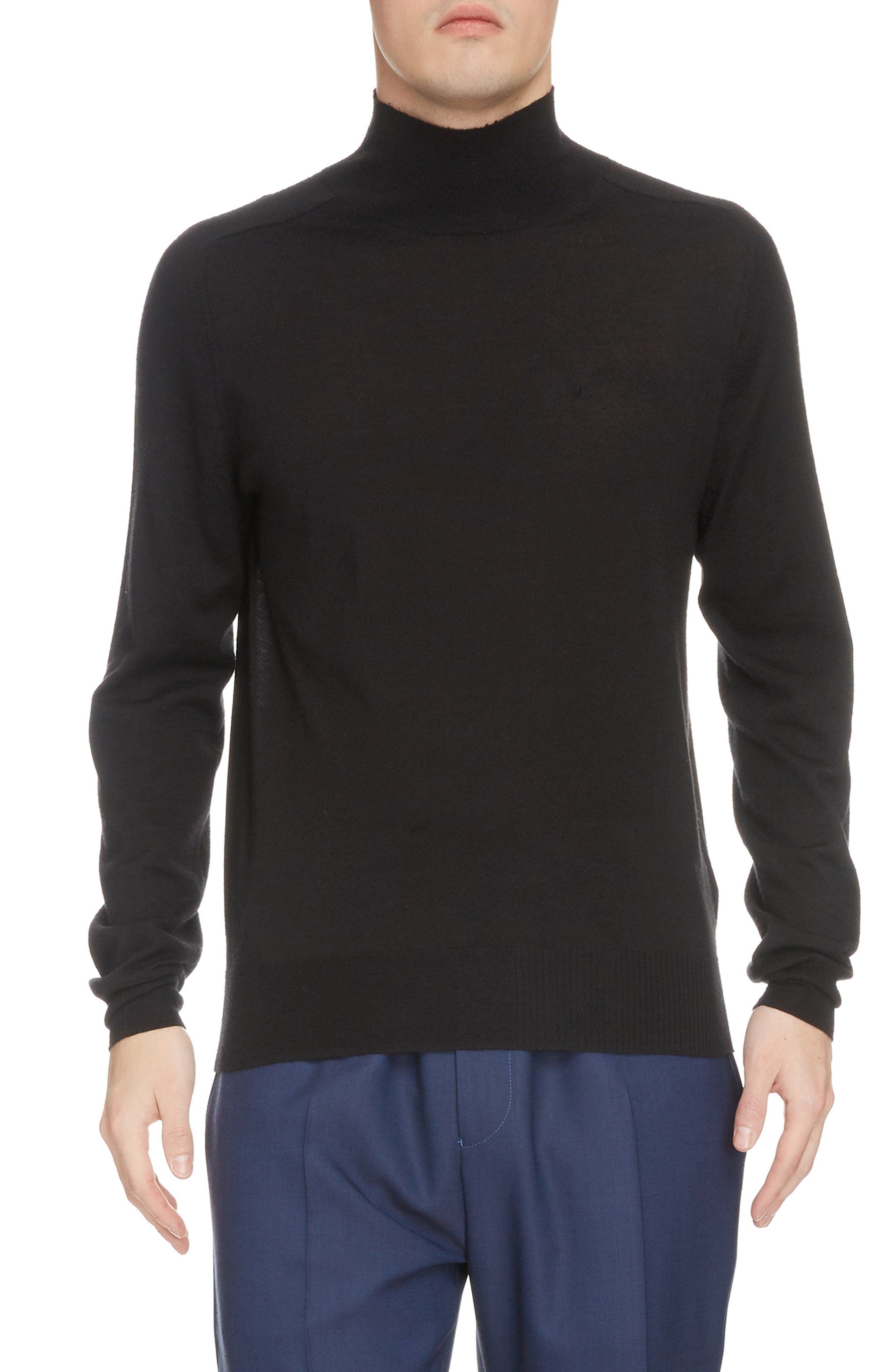 mens black turtle neck sweater