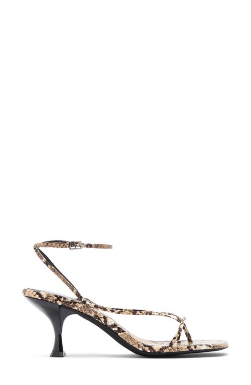 Jeffrey Campbell Fluxx Sandal In Beige Brown Snake