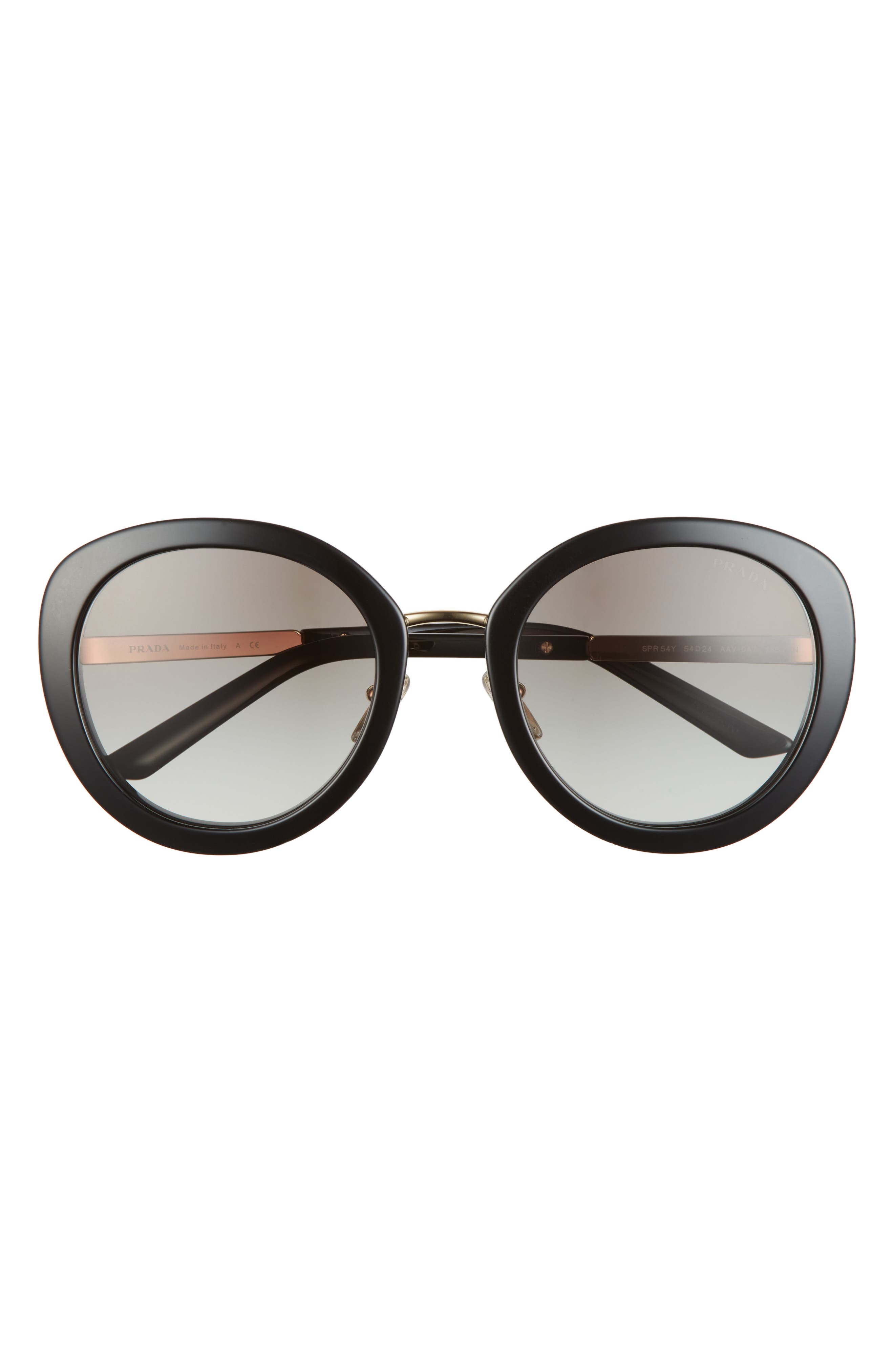 prada 54mm round sunglasses