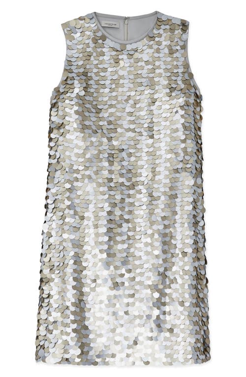 Shop Lafayette 148 New York Hand Placed Paillette Shift Dress In Metallic Multi