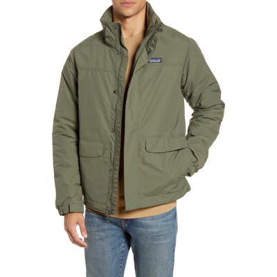 Patagonia Isthmus Wind Resistant Water Repellent Hooded Parka, Green