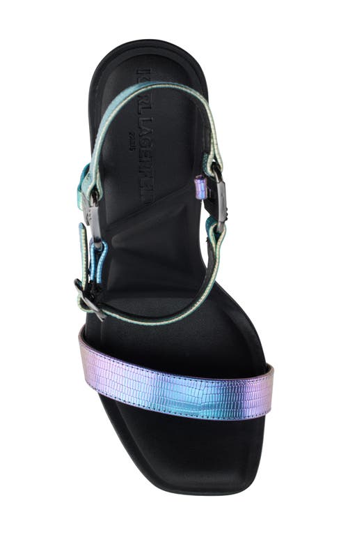 Shop Karl Lagerfeld Paris Cybil Ankle Strap Sandal In Multi - Purple