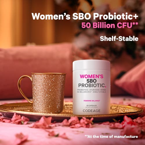 Codeage Women's SBO Probiotic, 50 Billion CFU, Whole Food Prebiotics, Fermented Botanicals, 60 ct in White at Nordstrom