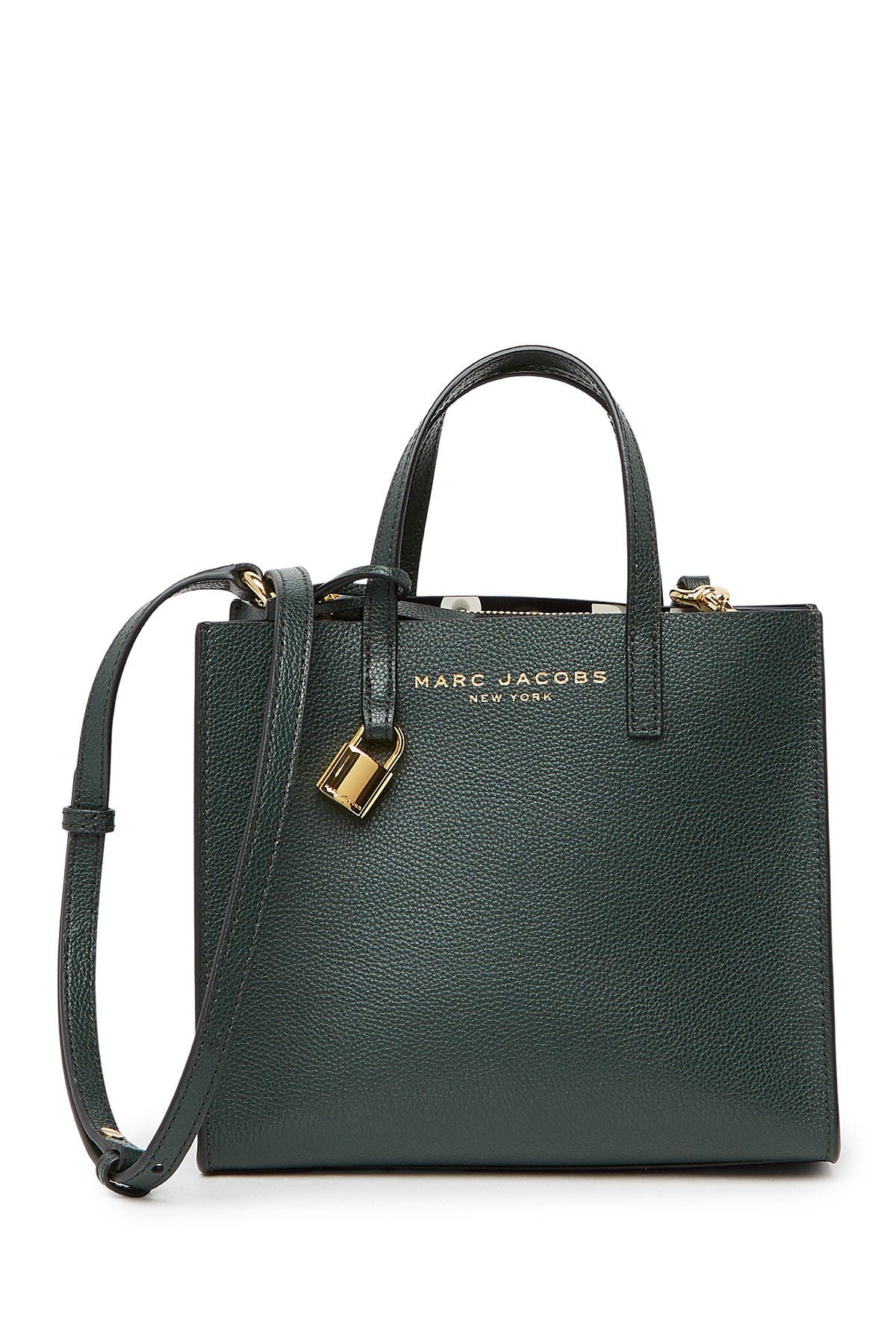 mini grind coated leather satchel