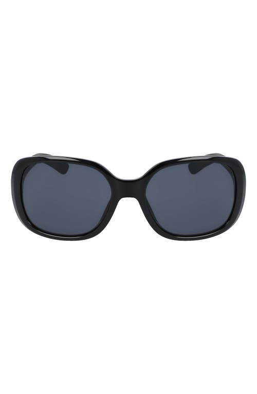 Audacious 135mm Square Sunglasses in Black/Dark Grey