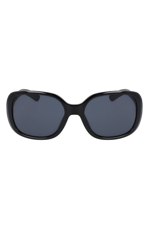 Shop Nike Audacious 135mm Square Sunglasses In Black/dark Grey