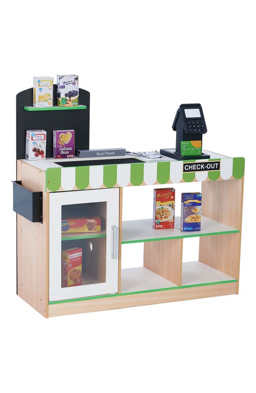 Teamson Kids Cashier Austin Checkout Counter Stand Playset in Green /Wood at Nordstrom