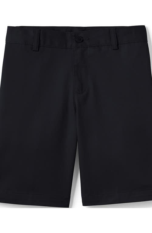 LANDS' END LANDS' END SCHOOL UNIFORM BOYS PLAIN FRONT BLEND CHINO SHORTS 
