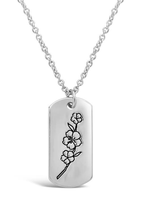 Shop Sterling Forever Birth Flower Pendant Necklace In Silver/march