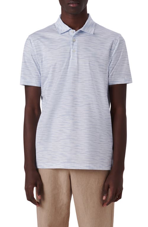 Bugatchi Victor OoohCotton Striated Polo White at Nordstrom,
