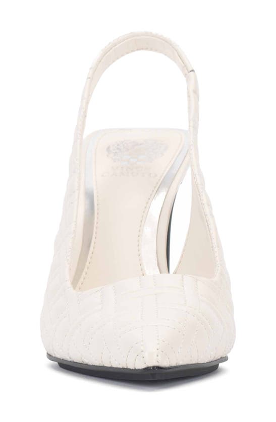 Shop Vince Camuto Baneet Pointed Toe Slingback Pump In Coconut Cream