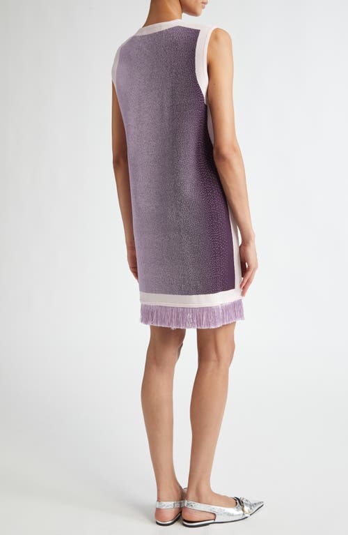 Shop Ph5 Daisy Gradient Fringe Hem Sweater Dress In Lavender