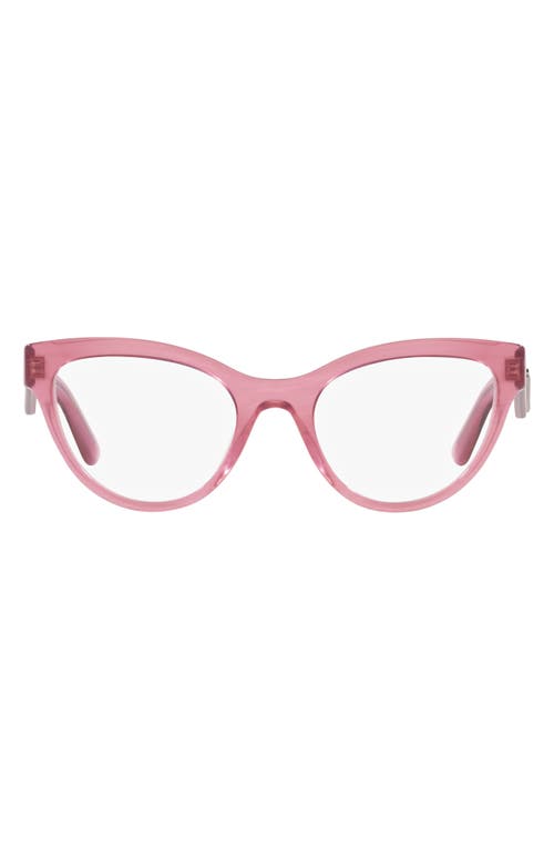 Dolce & Gabbana 52mm Butterfly Optical Glasses in Pink at Nordstrom