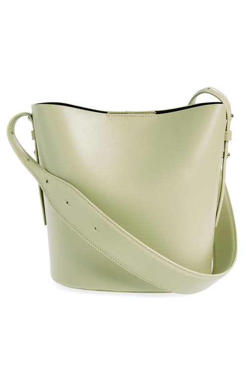 Yvonne Kone Yvonne Koné Little Leo Leather Bucket Bag In Vitello Salvia
