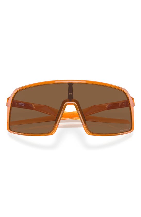 Shop Oakley Sutro 60mm Prizm™ Rectangular Shield Sunglasses In Bronze