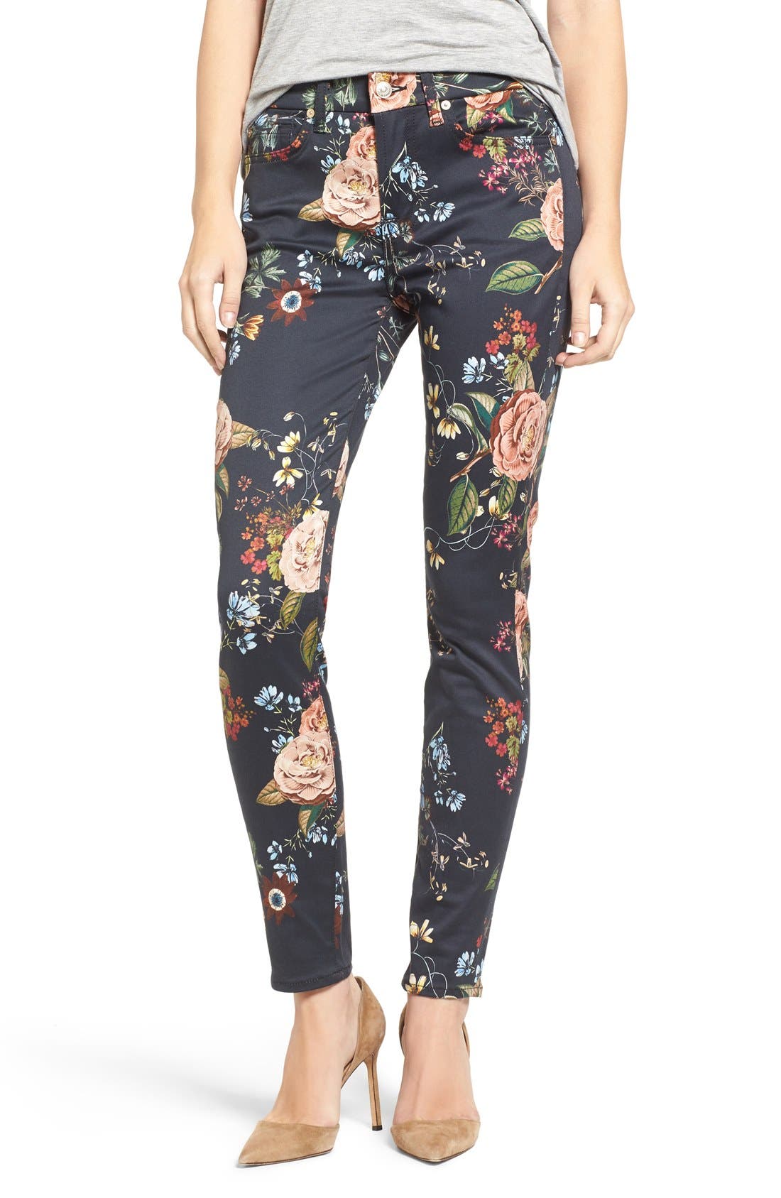 7 For All Mankind® Floral Ankle Skinny 