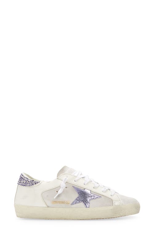 Shop Golden Goose Super-star Sneaker In White/lilac