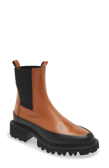 Allsaints Harlee Lug Sole Chelsea Boot In Tan